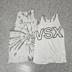 Set of Two VS pink workout tanks size medium
